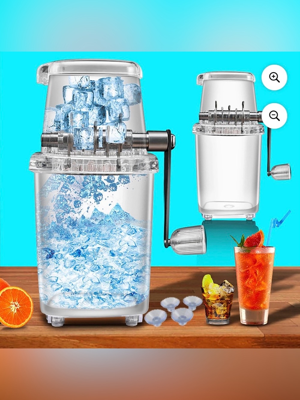 New Hand Cranked Clear Ice Crusher